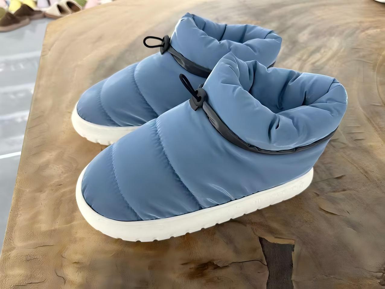 Kaz Tüyü Dolgulu Su Geçirmez Kaymaz Pamuklu Terlik