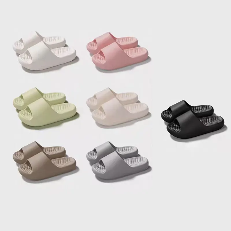 Thick-soled Solid Color Slippers